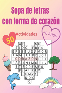 Sopas de letras en forma de corazón