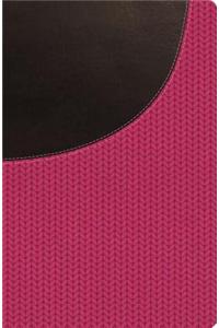 NKJV, Super Giant Print Reference Bible, Giant Print, Leathersoft, Pink/Brown, Red Letter Edition