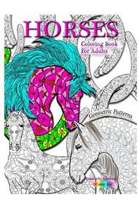 HORSES Coloring book for adults