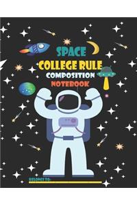 Space College Rule Composition Notebook, Belongs To