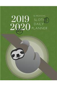 2019 2020 15 Months Jungle Sloth Daily Planner
