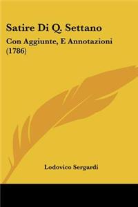 Satire Di Q. Settano