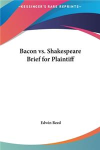 Bacon vs. Shakespeare Brief for Plaintiff