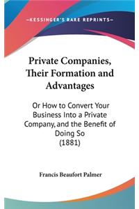 Private Companies, Their Formation and Advantages