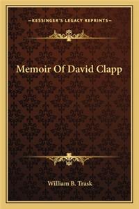 Memoir of David Clapp