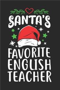 Santa's Favorite English Teacher Calendar 2020