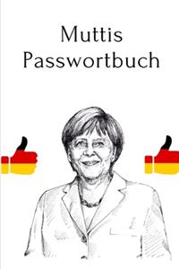 Muttis Passwortbuch Notizbuch A5 Vintage Softcover, Weißes Papier - Dickes Notizheft, Skizzenbuch, Zeichenbuch, Blankobuch, Sketchbook