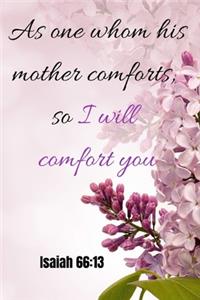 As one whom his mother comforts so I will comfort you - Isaiah 66