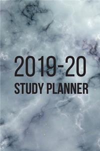 Marble Effect Study Planner - September 2019 to August 2020 - Week To Two Page Spread