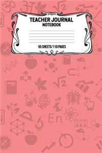 Teacher Journal Notebook 55 Sheets/110 Pages