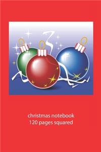 christmas notebook 120 pages squared