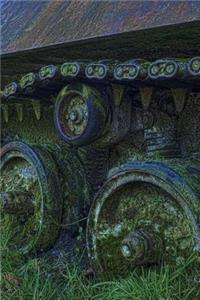 Old Tank with Moss Growing on the Treads Journal