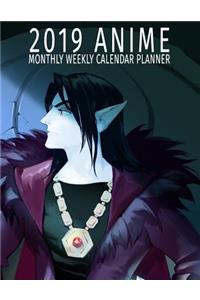 2019 Anime Monthly Weekly Calendar Planner