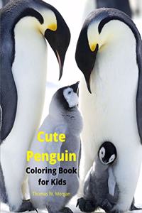 Cute Penguin Coloring Book for Kids