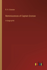 Reminiscences of Captain Gronow