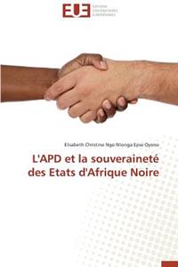 L'Apd Et La Souveraineté Des Etats d'Afrique Noire