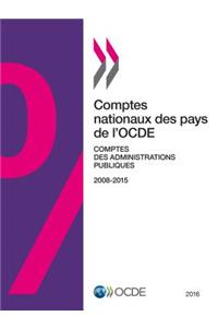 Comptes nationaux des pays de l'OCDE, Comptes des administrations publiques 2016