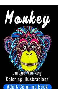 Monkey Adult Coloring Book