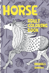 Mandala Adult Coloring Book - Animals - Horse
