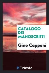 Catalogo Dei Manoscritti