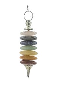 Deluxe Seven Rings of Chakras Pendulum