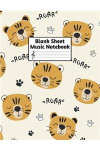 Blank Sheet Music Notebook