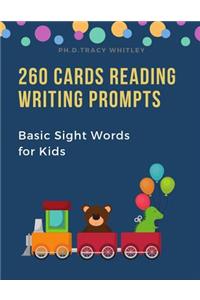 260 Cards Reading Writing Prompts Basic Sight Words for Kids