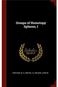 Groups of Homotopy Spheres, I