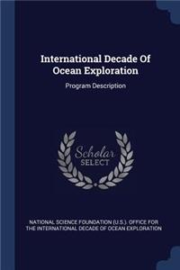 International Decade Of Ocean Exploration