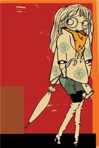 Hipster Flower Girl Notebook