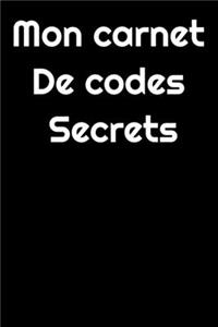 Mon carnet de codes secrets