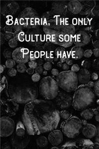 Bacteria, The only Culture some People have.