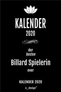 Kalender 2020 für Billard Spieler / Billard Spielerin