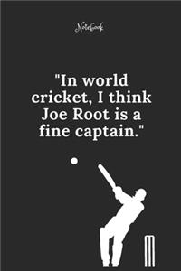 Cricket Notebook Quote 100 Notebook For Cricket Fans and Lovers