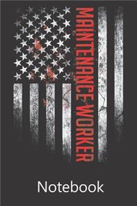 Maintenance Worker America Flag