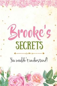 Brooke's Secrets personalized name notebook for girls and women