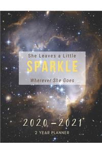 She Leaves A Little Sparkle Wherever She Goes 2020-2021 2 Year Planner