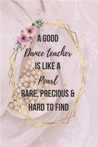 A good Dance teacher is like a Pearl Rare, Precious & hard to find