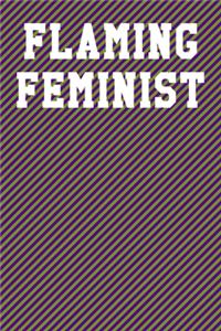 Flaming Feminist: Dot Grid Notebook 6"x9" 120 Pages