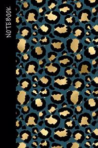 Blue Leopard Print Notebook