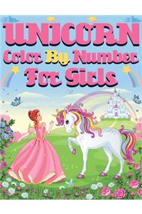 Unicorn Color By Number For Girls