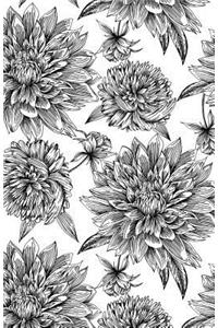 Bullet Journal: Peonies in Black and White - Notebook with 160 Dot Grid Pages
