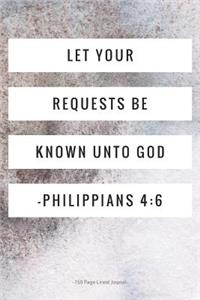 Let Your Requests be Known Unto God Philippians 4