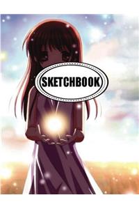Sketchbook : Girl Anime 04: 120 Pages of 8.5 x 11 Blank Paper for Drawing, Doodling or Sketching (Sketchbooks)