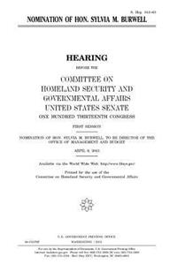 Nomination of Hon. Sylvia M. Burwell