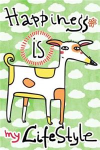 Journal Notebook For Dog Lovers, Happiness Is My Lifestyle Spotted Dog 4