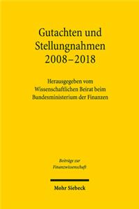 Gutachten Und Stellungnahmen 2008-2018
