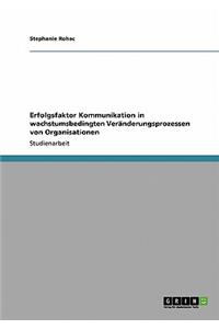 Erfolgsfaktor Kommunikation in wachstumsbedingten Veränderungsprozessen von Organisationen