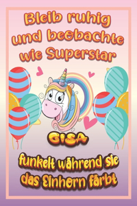 Bleib ruhig und beobachte wie Superstar Gisa funkelt während sie das Einhorn färbt