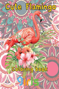 Cute Flamingo Coloring book girls